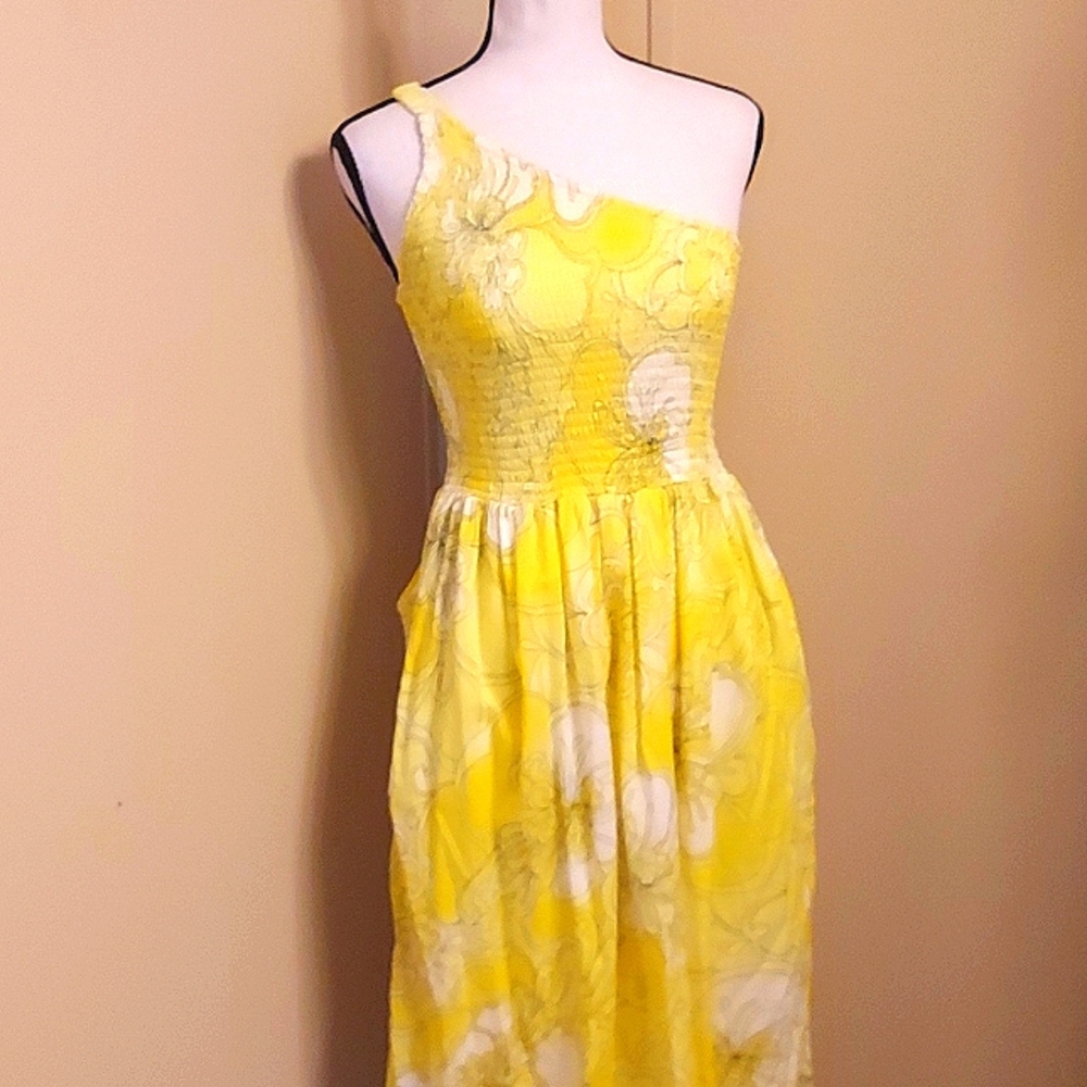 Faithfull the Brand Yellow Floral Maxi Dress